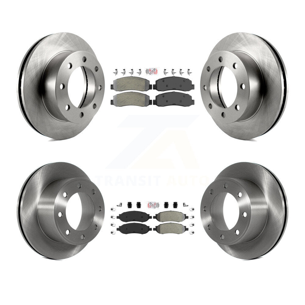 Front Rear Semi-Metallic Pads And Disc Brake Rotors Kit For Ford F-350 Super Duty F-250 K8A-101453