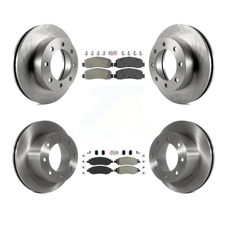 Front Rear Semi-Metallic Pads And Disc Brake Rotors Kit For Ford F-350 Super Duty F-250 K8A-101453
