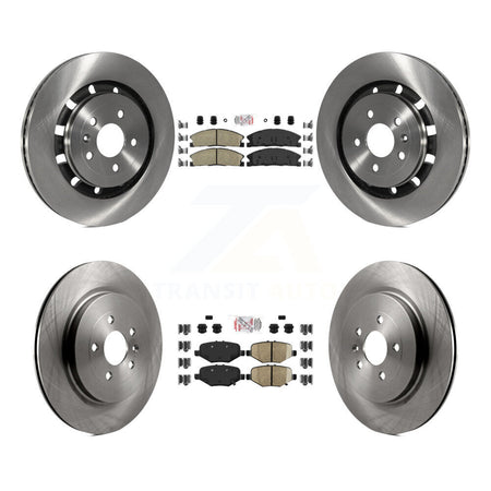 Front Ceramic Rear Semi-Metallic Pad Brake Rotor Kit For Ford Explorer Flex Taurus Police K8A-101485
