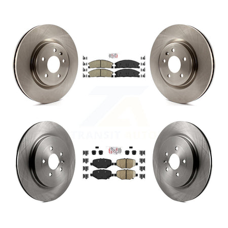 Front Ceramic Rear Semi-Metallic Pad & Disc Brake Rotors Kit For 2013 Ford Explorer Sport K8A-101505
