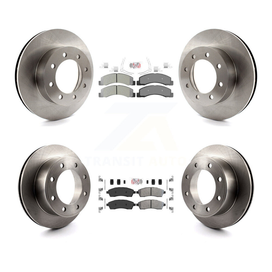 Front Rear Semi-Metallic Pads And Disc Brake Rotors Kit For Ford F-250 Super Duty K8A-101520