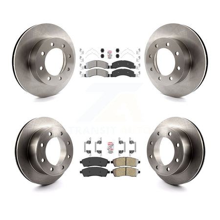 Front Rear Semi-Metallic Pads And Disc Brake Rotors Kit For Ford F-250 Super Duty K8A-101521