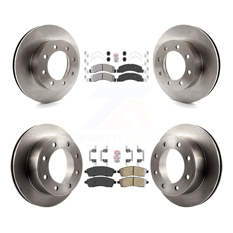 Front Rear Semi-Metallic Pads And Disc Brake Rotors Kit For Ford F-250 Super Duty K8A-101521