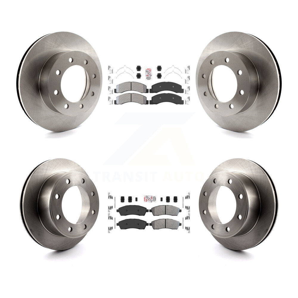 Front Rear Semi-Metallic Pads And Disc Brake Rotors Kit For Ford F-250 Super Duty K8A-101522
