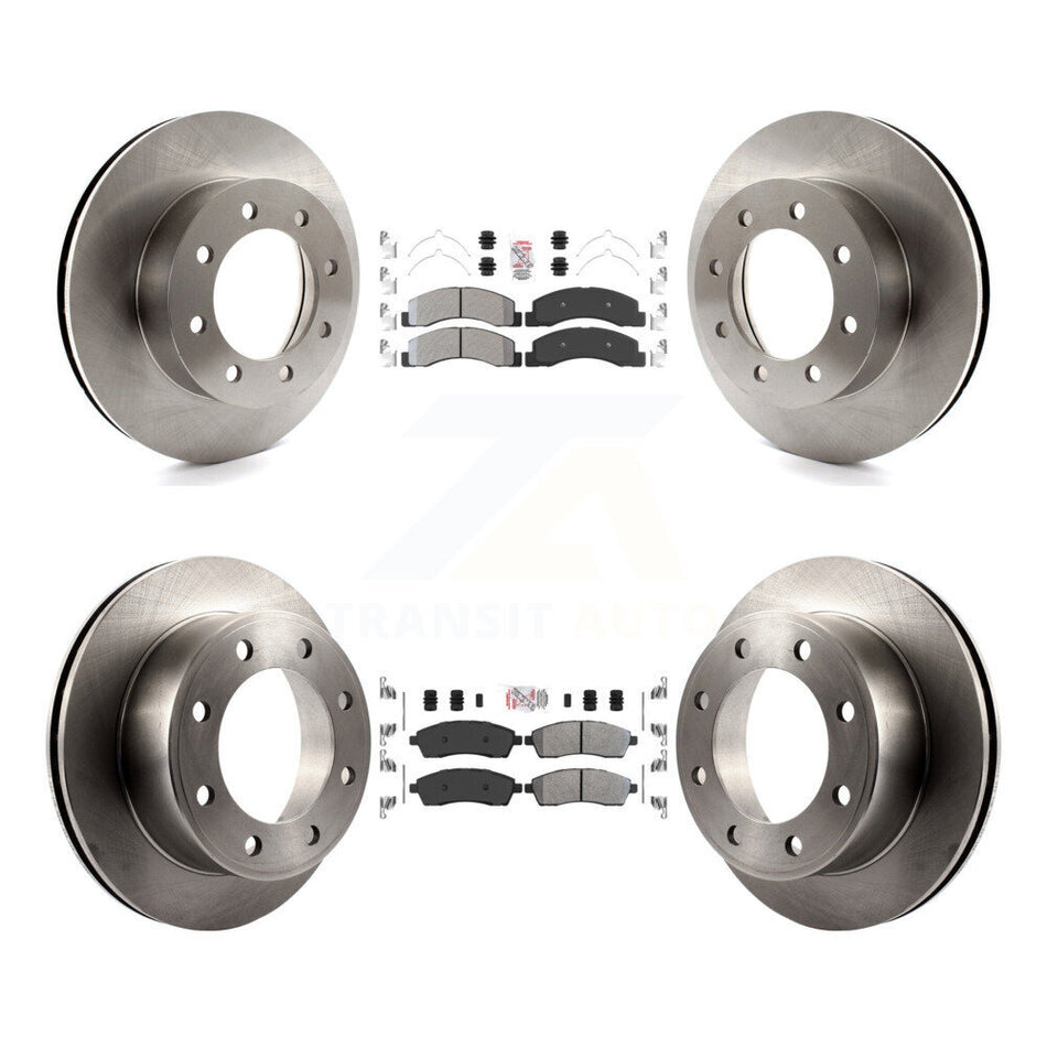 Front Rear Semi-Metallic Pads And Disc Brake Rotors Kit For Ford F-250 Super Duty K8A-101522