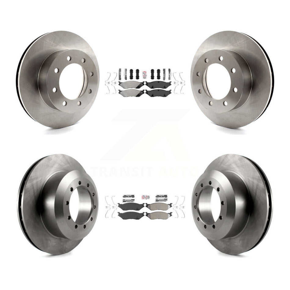 Front Rear Semi-Metallic Pad & Disc Brake Rotor Kit For Ford E-550 Super Duty F-450 F-550 K8A-101524