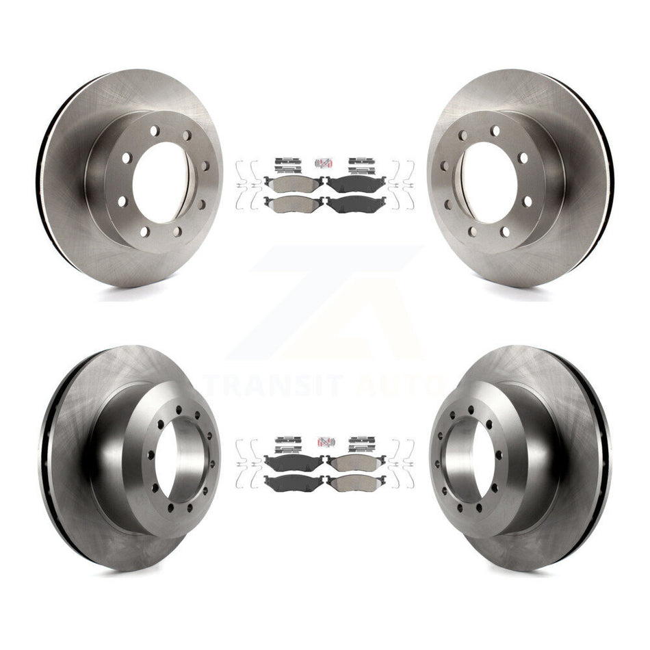 Front Rear Semi-Metallic Pad & Disc Brake Rotor Kit For Ford E-550 Super Duty F-450 F-550 K8A-101526