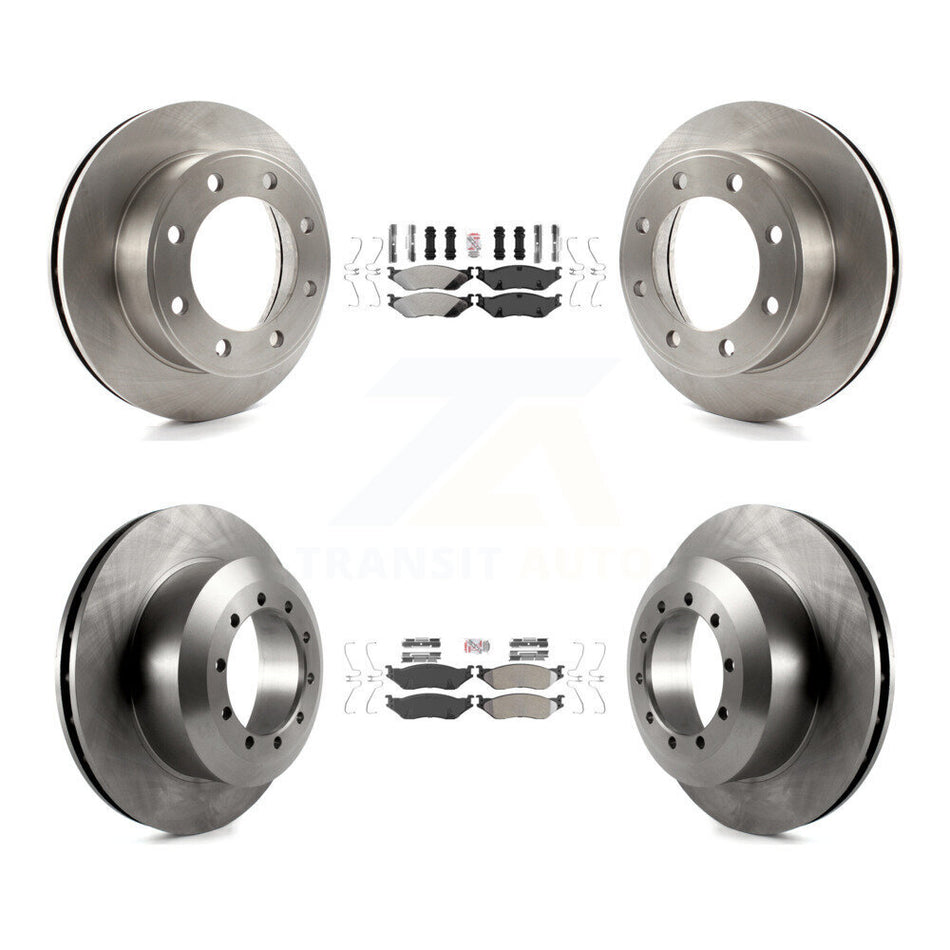 Front Rear Semi-Metallic Pads And Disc Brake Rotors Kit For Ford F-450 Super Duty F-550 K8A-101528