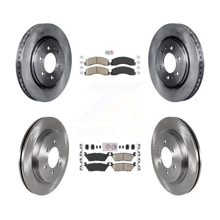 Front Rear Ceramic Pad & Disc Brake Rotor Kit For Ford F-150 Expedition Lincoln Navigator K8A-101535