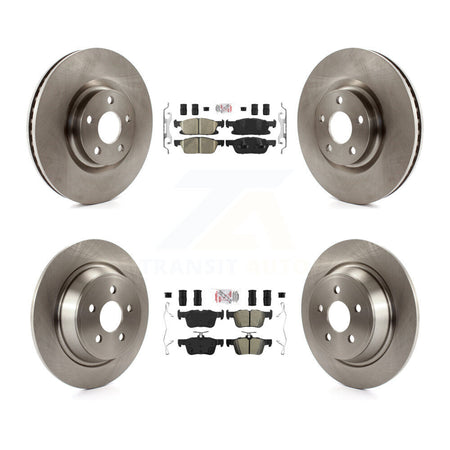 Front Ceramic Rear Semi-Metallic Pads And Disc Brake Rotors Kit For Ford Edge K8A-101547