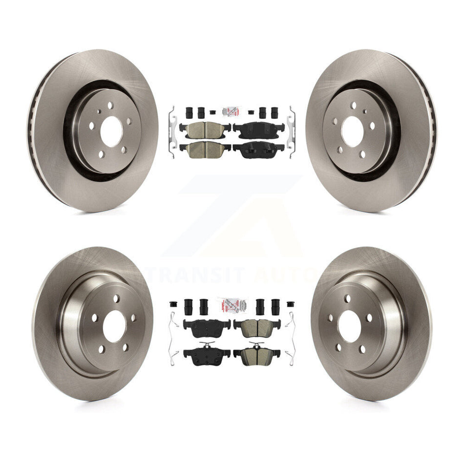 Front Ceramic Rear Semi-Metallic Pad & Brake Rotor Kit For Ford Edge Lincoln Nautilus MKX K8A-101555