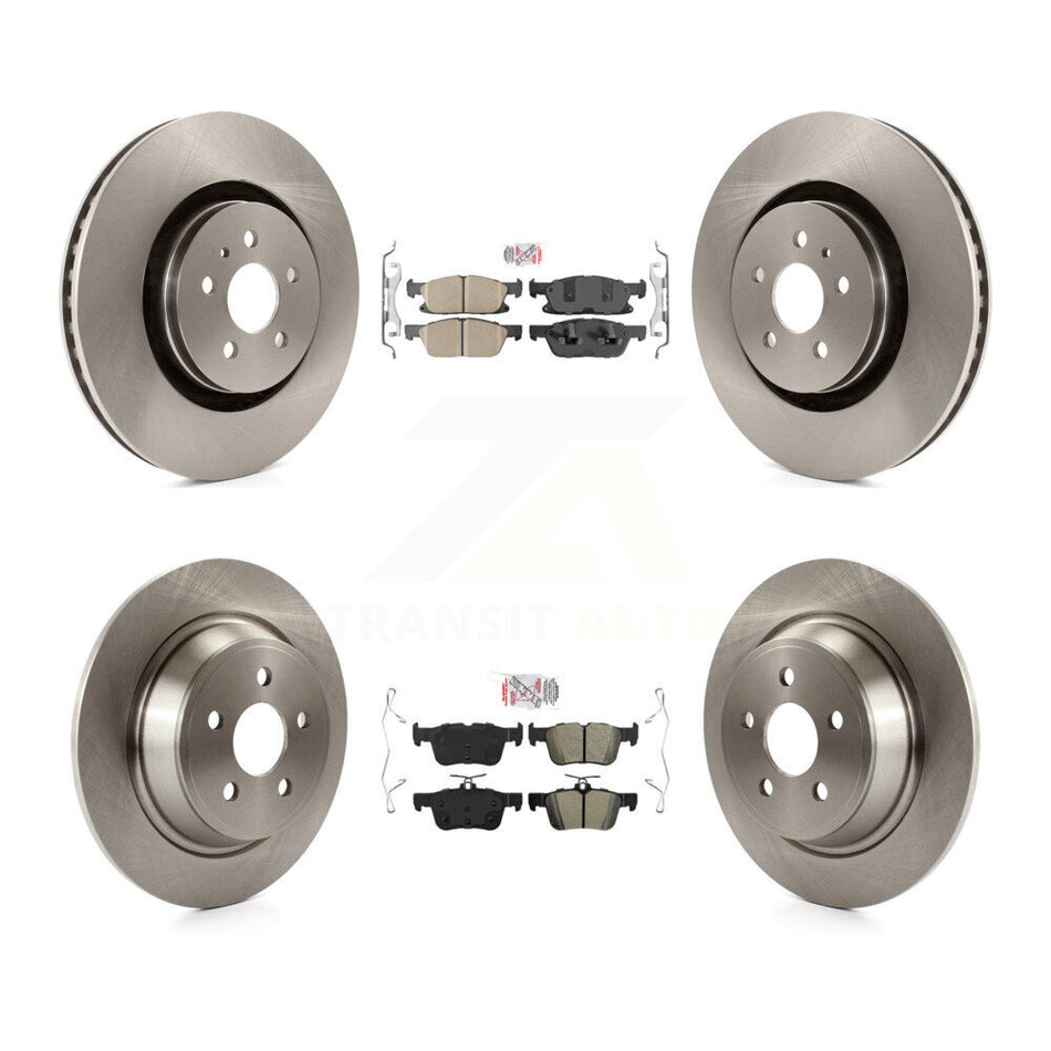 Front Ceramic Rear Semi-Metallic Pad And Disc Brake Rotor Kit For Ford Fusion Lincoln MKZ K8A-101558