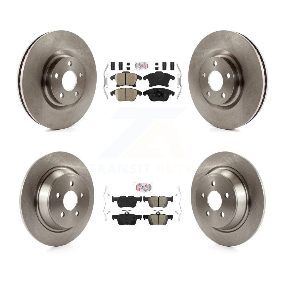 Front Ceramic Rear Semi-Metallic Pad & Brake Rotors Kit For 19-20 Ford SSV Plug-In Hybrid K8A-101567