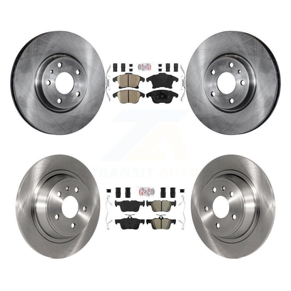 Front Ceramic Rear Semi-Metallic Pad And Disc Brake Rotor Kit For Ford Fusion Lincoln MKZ K8A-101572