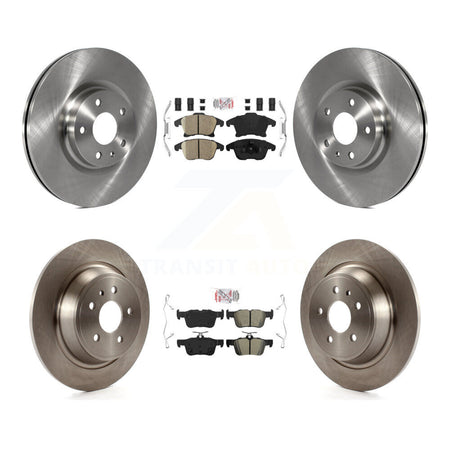 Front Ceramic Rear Semi-Metallic Pad And Disc Brake Rotor Kit For Ford Fusion Lincoln MKZ K8A-101575