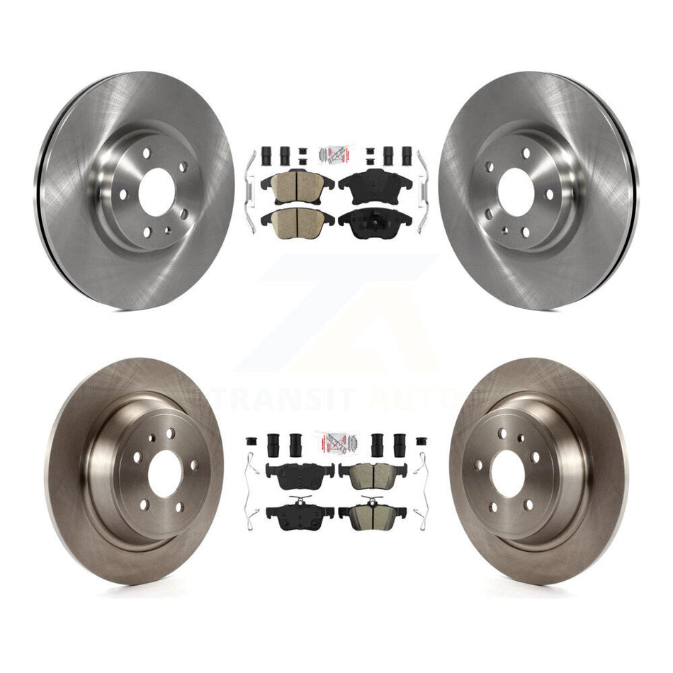 Front Ceramic Rear Semi-Metallic Pad And Disc Brake Rotor Kit For Ford Fusion Lincoln MKZ K8A-101576