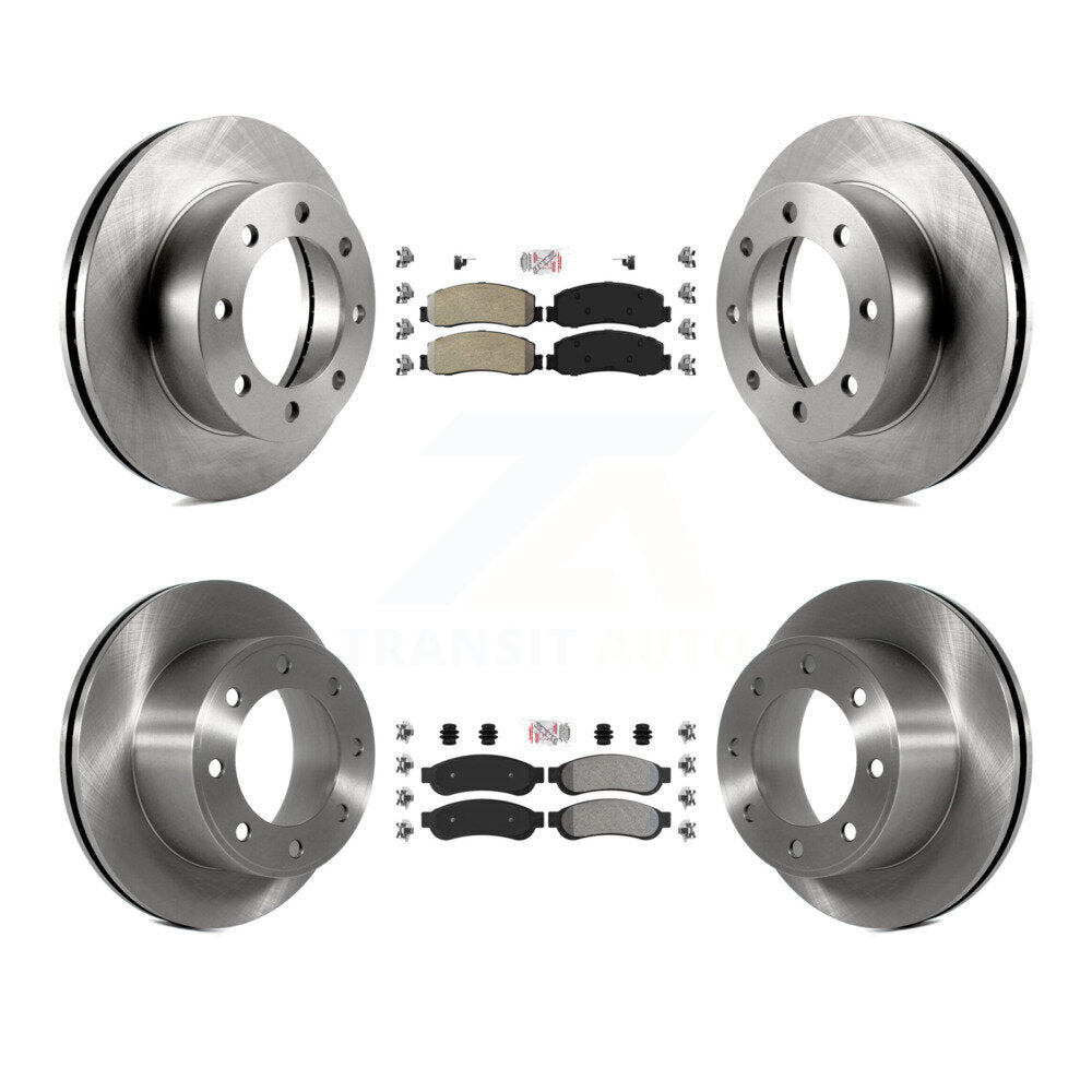 Front Rear Semi-Metallic Pad And Disc Brake Rotor Kit For Ford F-250 Super Duty F-350 4WD K8A-101591