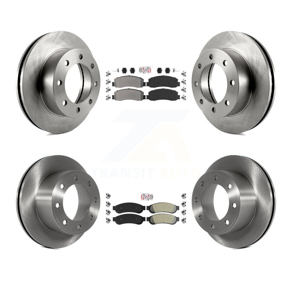 Front Rear Semi-Metallic Pad And Disc Brake Rotor Kit For Ford F-250 Super Duty F-350 4WD K8A-101592