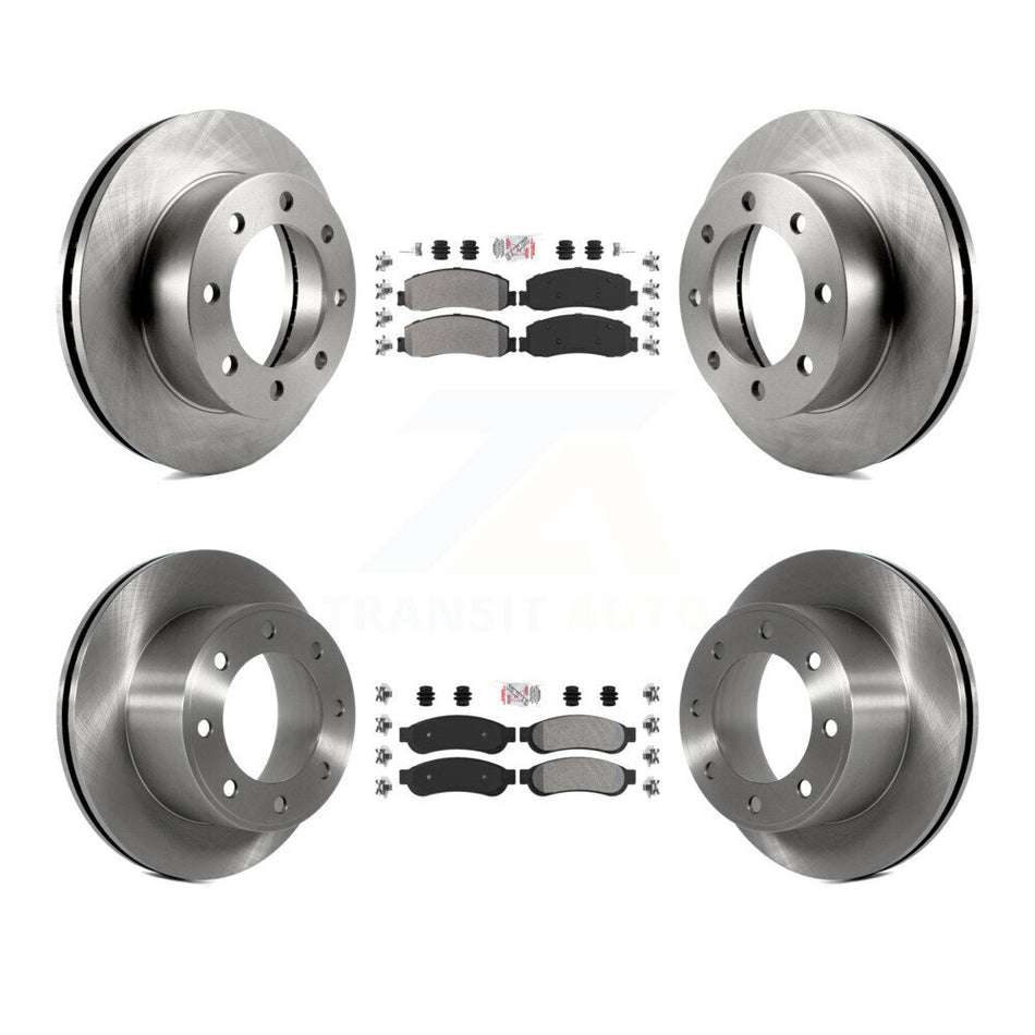 Front Rear Semi-Metallic Pad And Disc Brake Rotor Kit For Ford F-250 Super Duty F-350 4WD K8A-101593