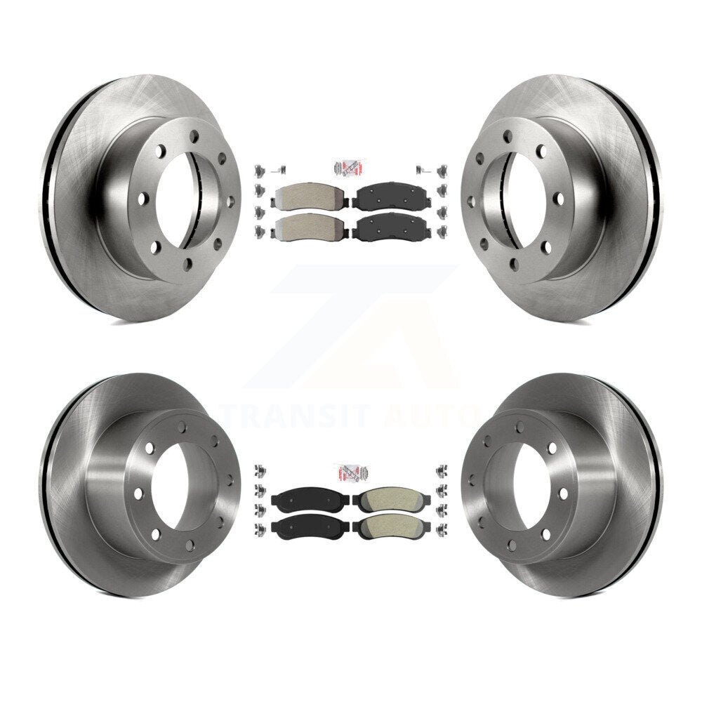 Front Rear Semi-Metallic Pad And Disc Brake Rotor Kit For Ford F-350 Super Duty F-250 4WD K8A-101602