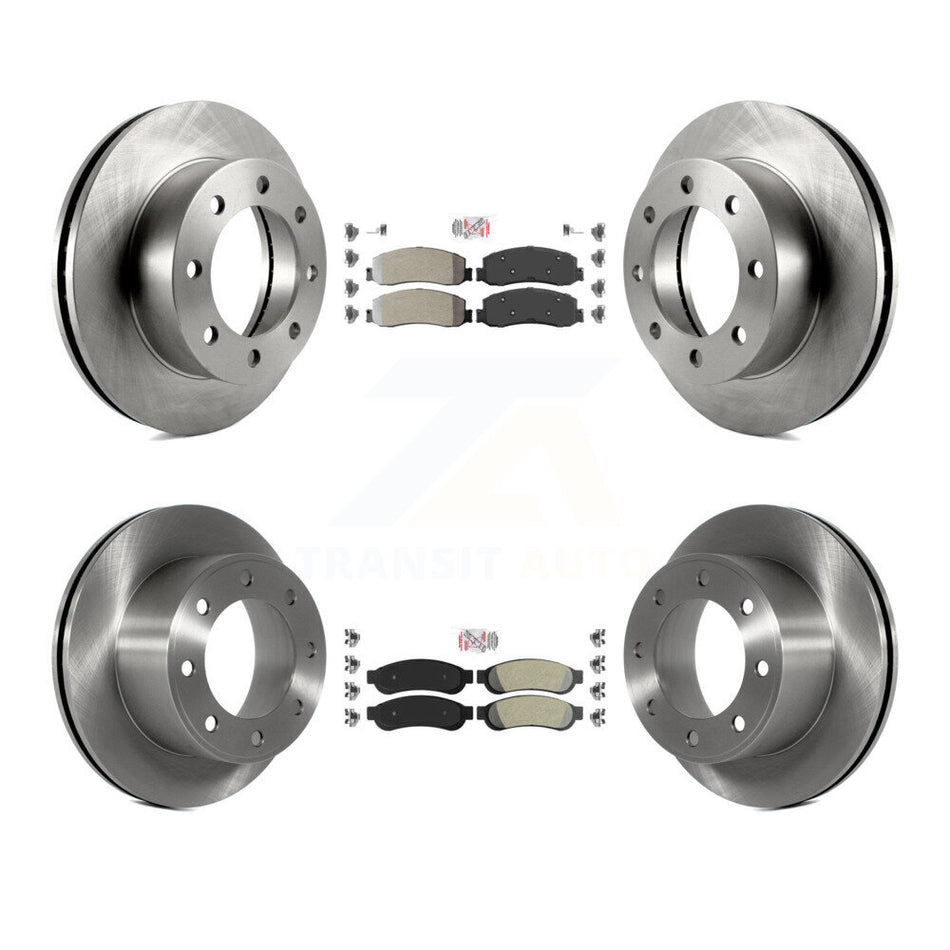 Front Rear Semi-Metallic Pad And Disc Brake Rotor Kit For Ford F-350 Super Duty F-250 4WD K8A-101602