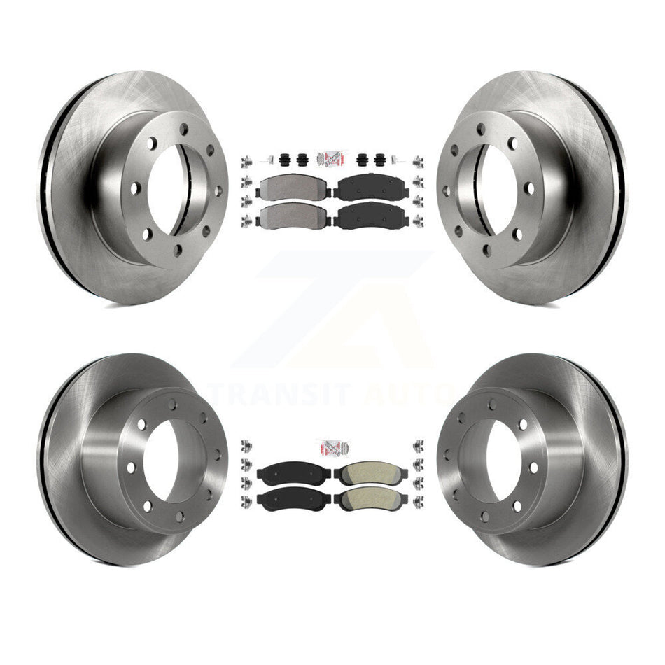 Front Rear Semi-Metallic Pad And Disc Brake Rotor Kit For Ford F-350 Super Duty F-250 4WD K8A-101604
