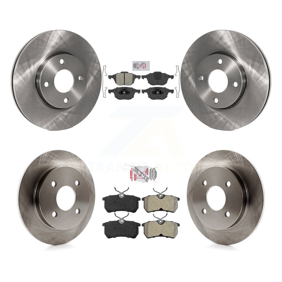 Front Rear Semi-Metallic Pad & Brake Rotors Kit For 2005-2007 Ford Focus Disc rear brakes K8A-101614