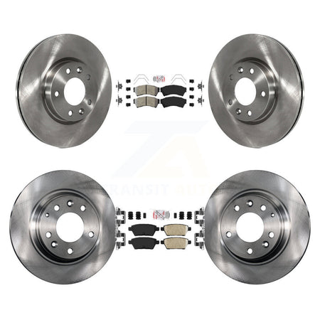 Front Semi-Metallic Rear Ceramic Pad Brake Rotors Kit For Ford Fusion Mazda 6 Lincoln MKZ K8A-101615