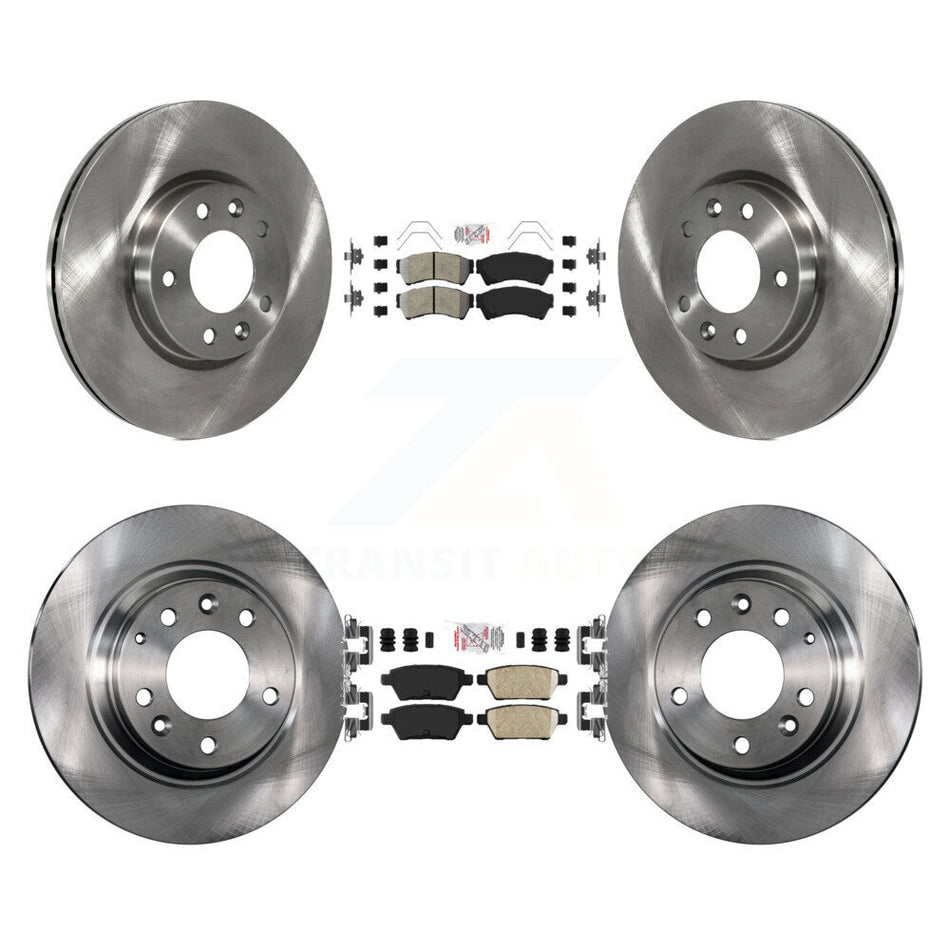 Front Semi-Metallic Rear Ceramic Pad Brake Rotors Kit For Ford Fusion Mazda 6 Lincoln MKZ K8A-101617
