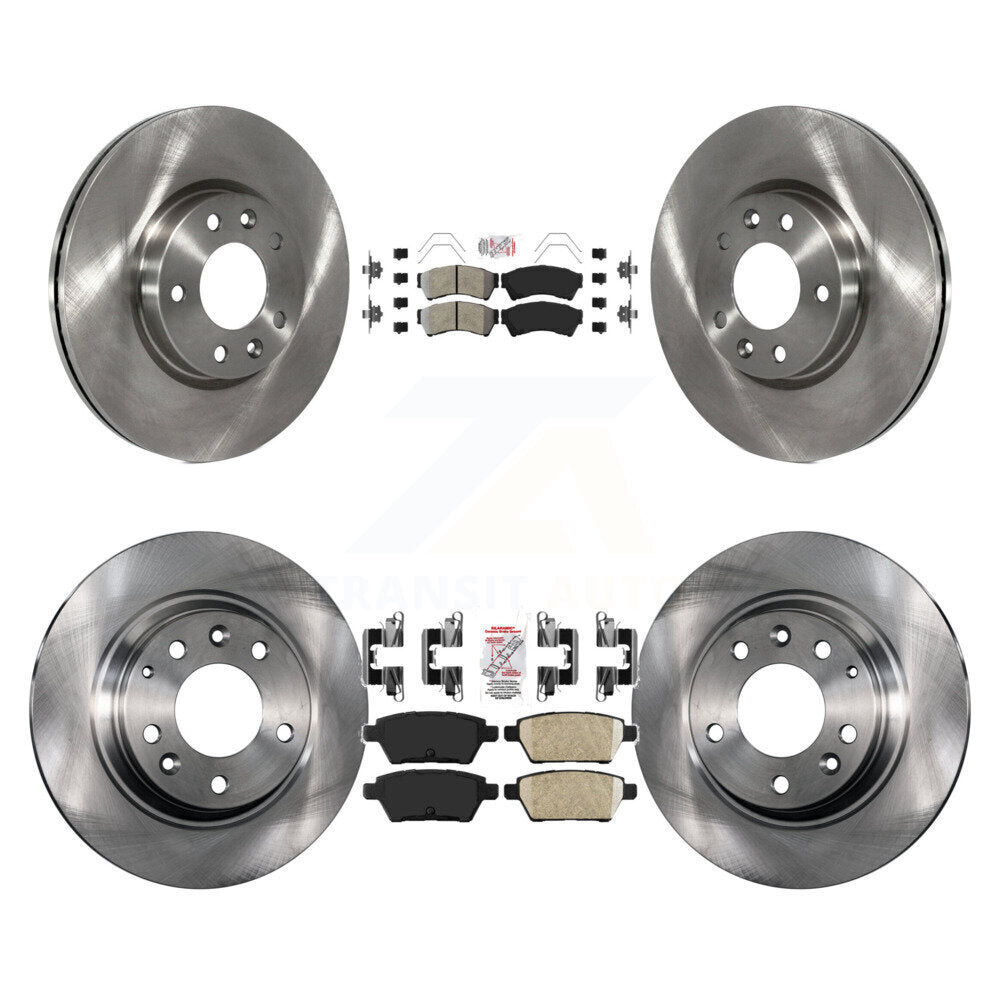 Front Semi-Metallic Rear Ceramic Pad Brake Rotors Kit For Ford Fusion Mazda 6 Lincoln MKZ K8A-101618