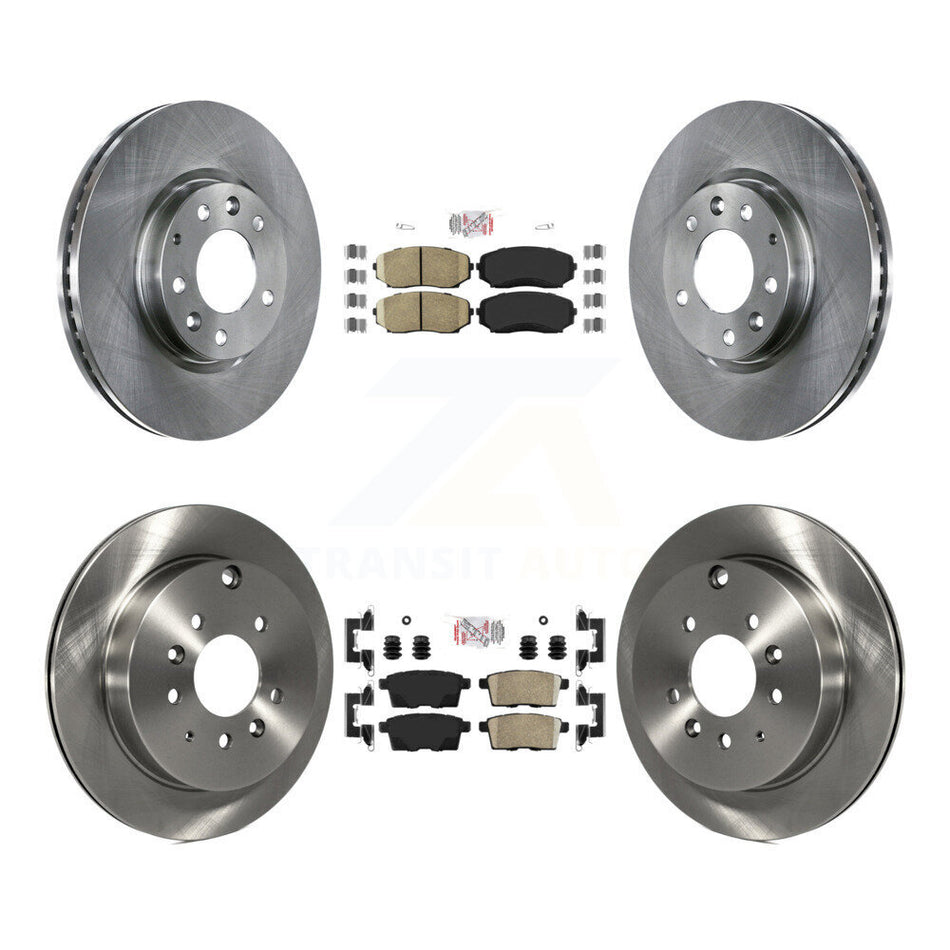 Front Rear Ceramic Pads And Disc Brake Rotors Kit For Mazda CX-7 Ford Edge Lincoln MKX K8A-101631
