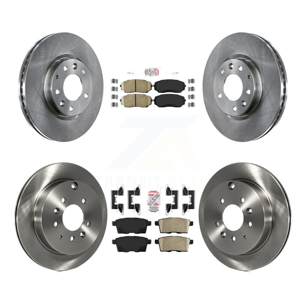 Front Rear Ceramic Pads And Disc Brake Rotors Kit For Mazda CX-7 Ford Edge Lincoln MKX K8A-101632
