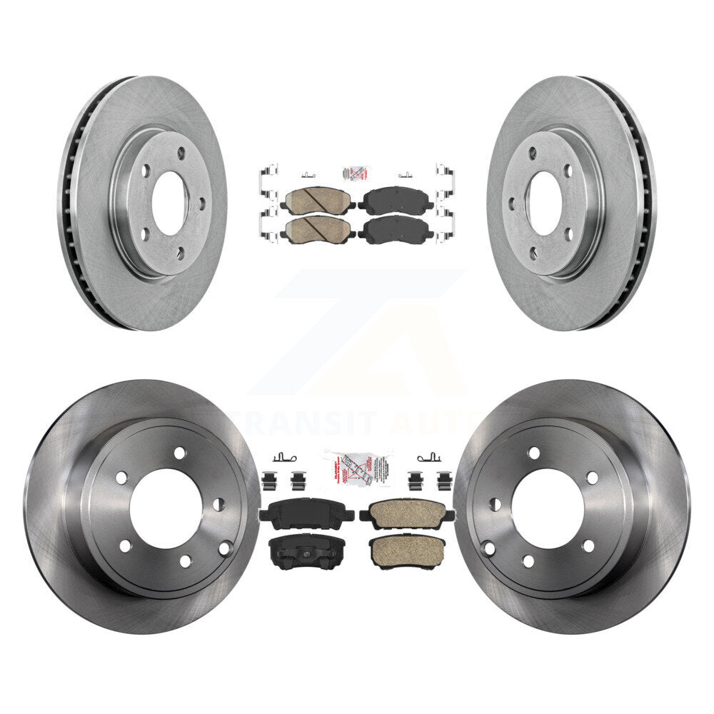 Front Rear Ceramic Pads And Disc Brake Rotors Kit For Mitsubishi Lancer Dodge Caliber K8A-101643
