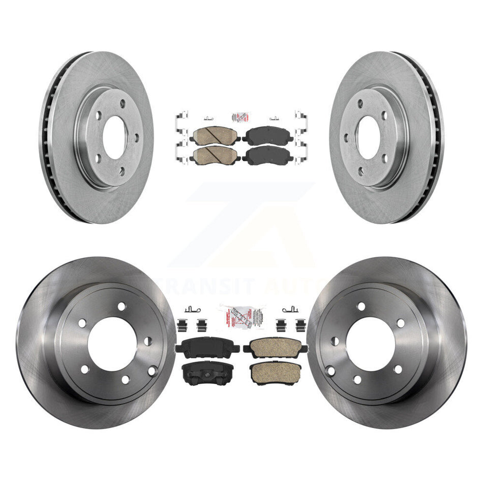 Front Rear Ceramic Pads And Disc Brake Rotors Kit For Mitsubishi Lancer Dodge Caliber K8A-101643