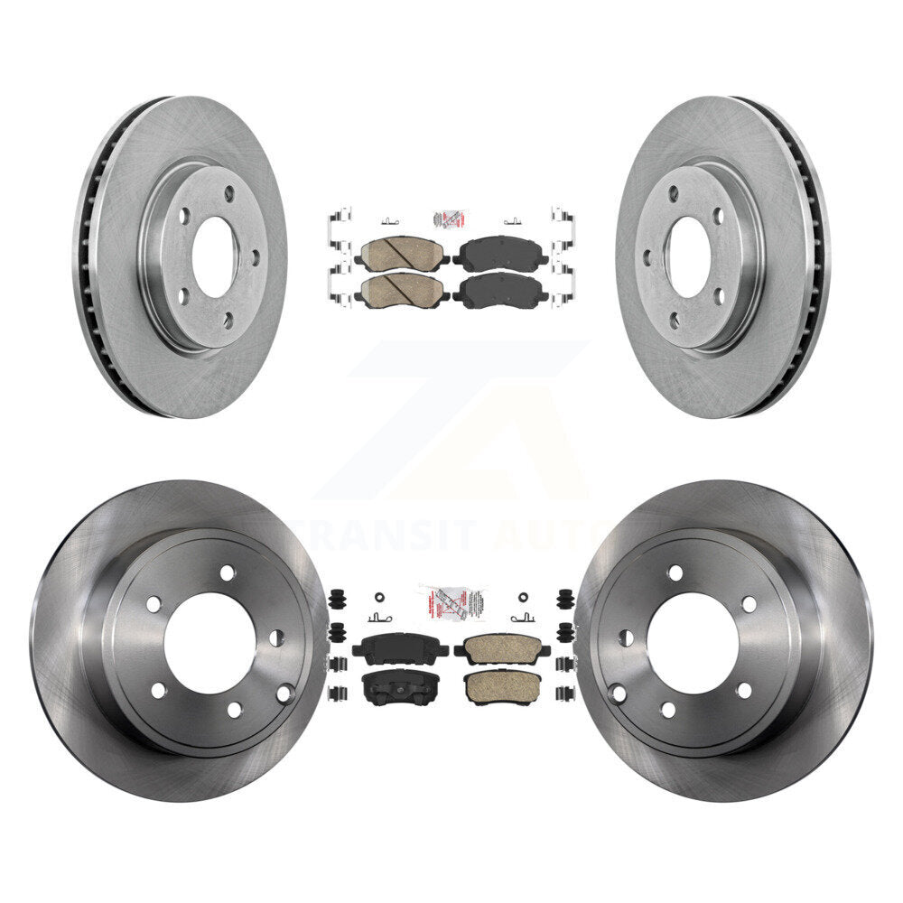 Front Rear Ceramic Pads And Disc Brake Rotors Kit For Mitsubishi Lancer Dodge Caliber K8A-101644