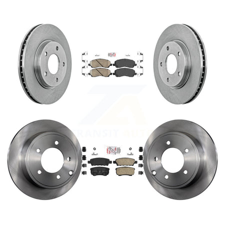 Front Rear Ceramic Pads And Disc Brake Rotors Kit For Mitsubishi Lancer Dodge Caliber K8A-101644