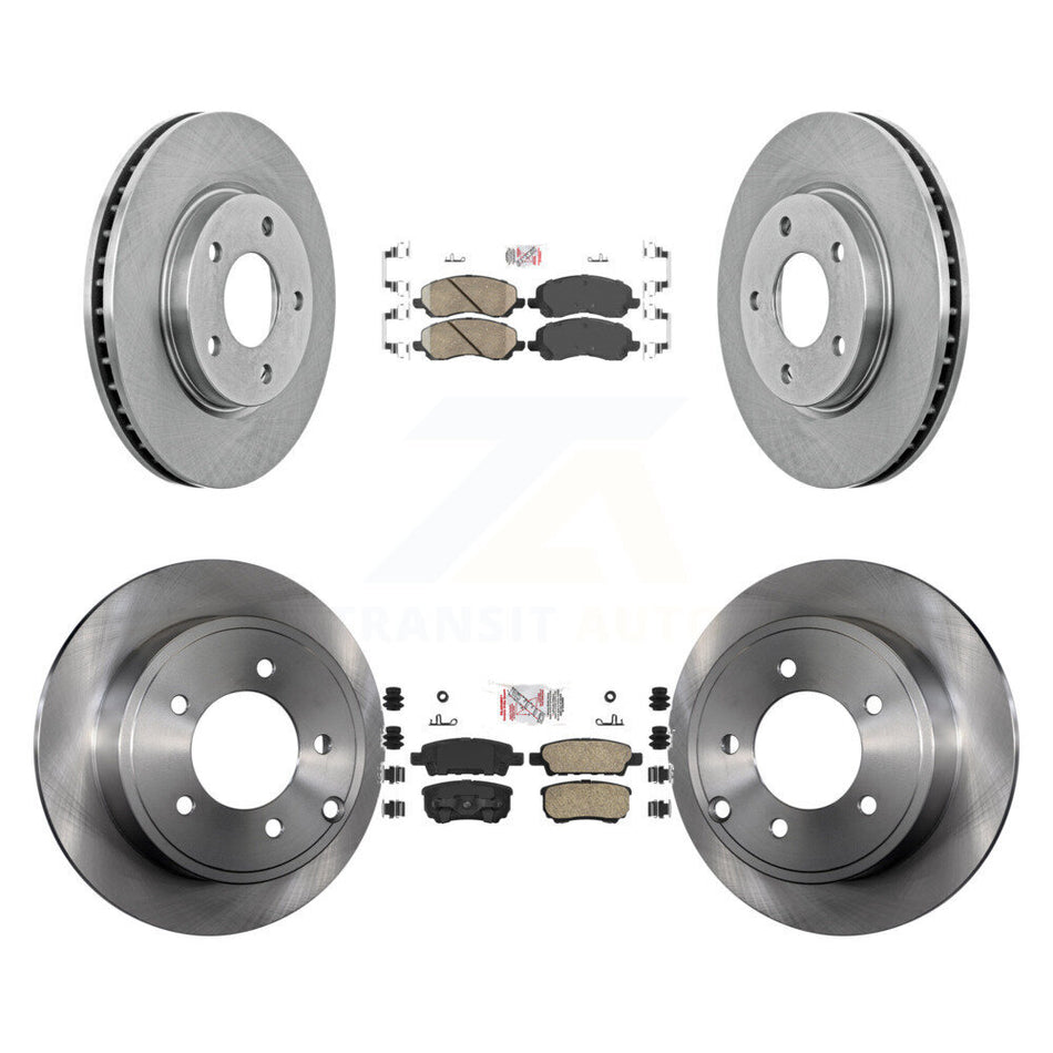 Front Rear Ceramic Pads And Disc Brake Rotors Kit For Mitsubishi Lancer Dodge Caliber K8A-101644