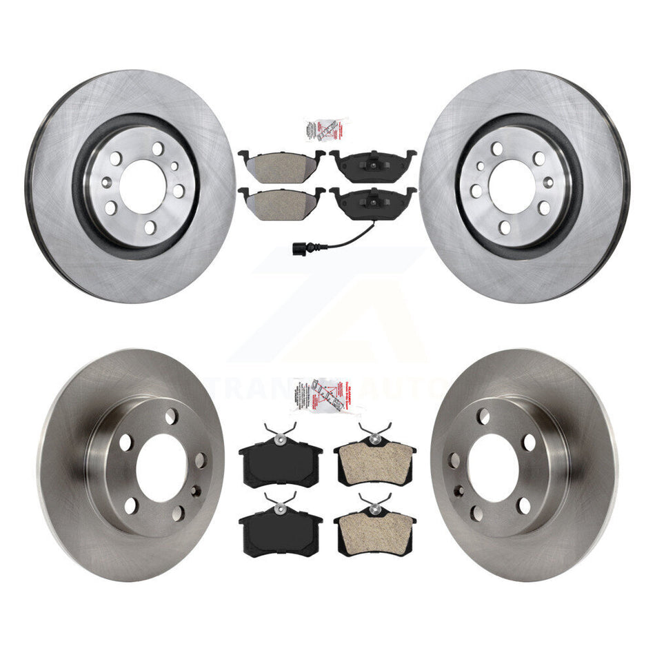 Front Rear Semi-Metallic Pads And Disc Brake Rotors Kit For Volkswagen Beetle K8A-101709
