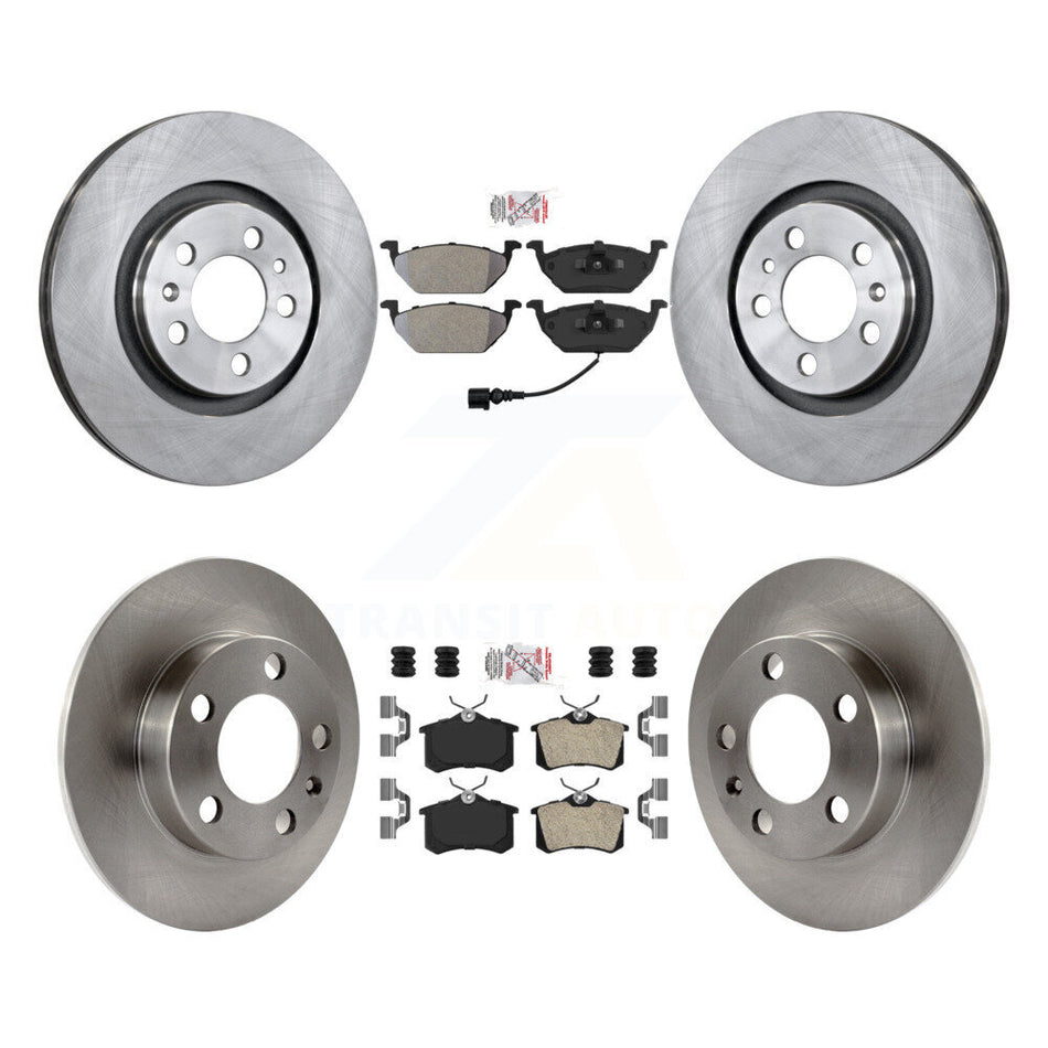 Front Rear Semi-Metallic Pads And Disc Brake Rotors Kit For Volkswagen Beetle K8A-101710