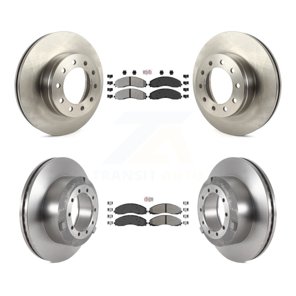 Front Rear Semi-Metallic Pad & Disc Brake Rotor Kit For Ford F-450 Super Duty F-550 F-600 K8A-101727