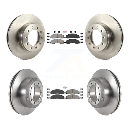 Front Rear Semi-Metallic Pad & Disc Brake Rotor Kit For Ford F-450 Super Duty F-550 F-600 K8A-101727