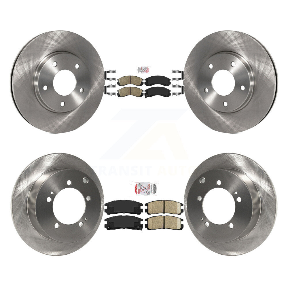 Front Rear Ceramic Pads And Disc Brake Rotors Kit For 2000 Mitsubishi Eclipse 3.0L K8A-101747