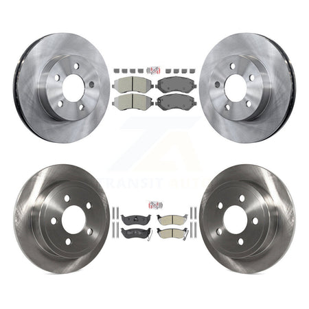 Front Rear Semi-Metallic Pads And Disc Brake Rotors Kit For 2003-2007 Jeep Liberty K8A-101749