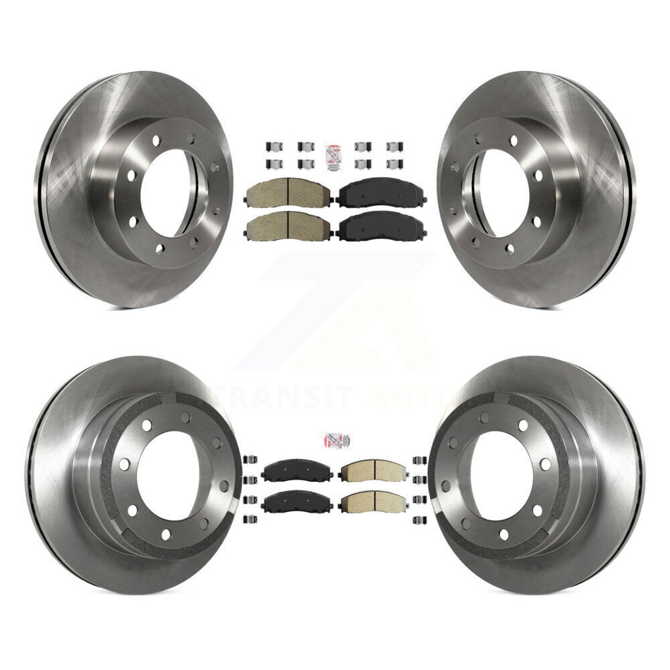 Front Rear Semi-Metallic Pad And Disc Brake Rotor Kit For Ford F-250 Super Duty F-350 4WD K8A-101758