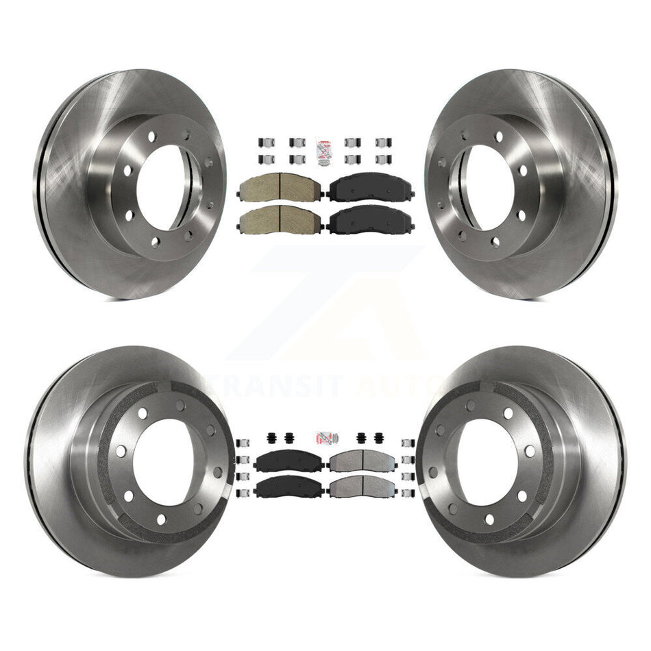 Front Rear Semi-Metallic Pad And Disc Brake Rotor Kit For Ford F-250 Super Duty F-350 4WD K8A-101759