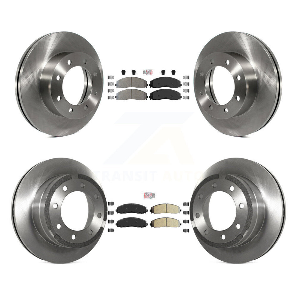 Front Rear Semi-Metallic Pad And Disc Brake Rotor Kit For Ford F-250 Super Duty F-350 4WD K8A-101760