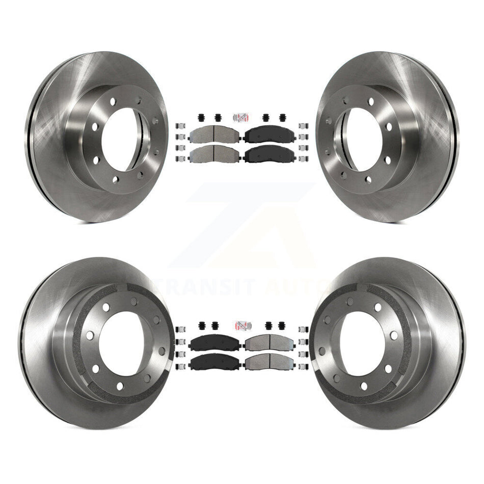 Front Rear Semi-Metallic Pad And Disc Brake Rotor Kit For Ford F-250 Super Duty F-350 4WD K8A-101761
