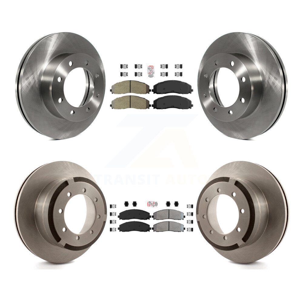 Front Rear Semi-Metallic Pad & Disc Brake Rotor Kit For Ford F-350 Super Duty F-250 F-450 K8A-101763