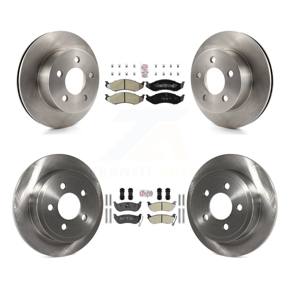 Front Rear Semi-Metallic Pad & Disc Brake Rotor Kit For Jeep Wrangler TJ rear brakes K8A-101774