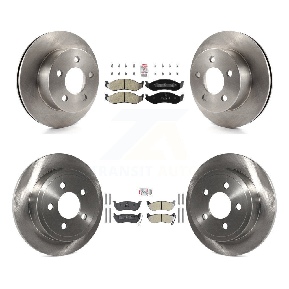 Front Rear Semi-Metallic Pad & Disc Brake Rotor Kit For Jeep Wrangler TJ rear brakes K8A-101775